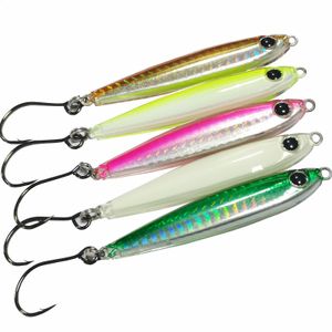 5pcs Epoxy Resin Jigs Fishing Jig Lure 1oz 3inch Mixed Colors with 20 Hook Great for Striped Bass Tuna and Game Fish 240313