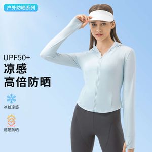 Lu Align jacket Coat Upf50+sunscreen Summer New Women Outdoor Sunshade and Anti UV Skin Clothes Women's Out skirts 's 2024 Gym Jogger Spor