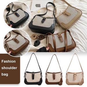 Shoulder Bags Women Leather Bag Patchwork Messenger Versatile Armpit Sling PU Crossbody Daily Dating Purse