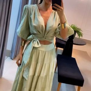 Summer New Instagram Same Style Lace Perspective Hollow French Spicy Girl Dress