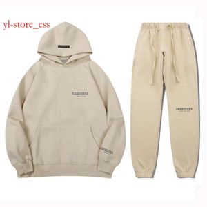 Designert-shirt Essentialshoodie Männer Essentialsweatshirts Mode Lose Ess Hoodie Essentialsss Trainingsanzug Anzug Schwarz Essentialshoody Hip Hop Pullover 1603