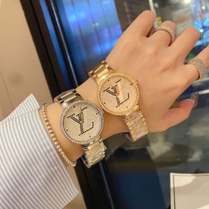 Relógio feminino luxuoso de quartzo de aço inoxidável de 33 mm, mais vendido e de alta qualidade.Relógio de luxo empresarial.Relógio feminino de design.