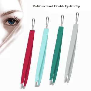Tools 2 in1 Antistatic Eyebrow TweezerBlackhead Remover Tool Face Hair Removal Clip Clean Blackhead Clips Eyebrow Makeup Beauty Tools