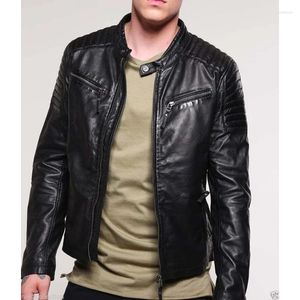 Herrenjacken Glattlederjacke Rider Schwarz Mode Modischer Trend