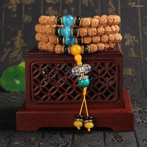 Strand Original Boutique Tibetan Style Dragon Pattern SEED RUDRAKSHA 108 PIESS MER än Rosary Armband