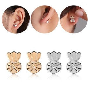 Backs Earrings 4 Pairs Double Love Heart Stud Back Earring Lifters Adjustable Lifts Ear Lobe Ster For Ornaments And Accesso Ries
