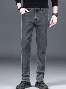 Jeans da uomo Pantaloni da cowboy maschili Pantaloni da lavoro Pantaloni attillati per uomo Slim Fit con tasche Abiti skinny alla moda coreana Y2k anni 2000 Morbidi