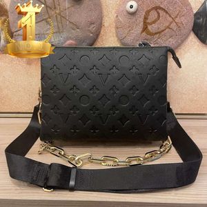 Orijinal deri 10A Tasarımcı Çanta Koussin PM PM Omuz Çantaları Crossbody Altın Zincir Tati Çanta Çanta Çantası Geniş Yeniden Ovable Kayış Cüzdanlar 3 Copartents S.