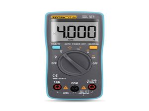 Zotek digital multimeter zt100 automatic range 2000counts 550V protection automatic shutdown6222415