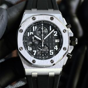 Motre be luxe luxury watch men watches waterproof 42X14mm Japan Multifunctional quartz movement Octagonal drawn sand steel shell Wristwatches Relojes 01