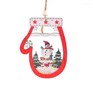 Christmas Decorations Merry Hanging Ornaments Cartoon Handmade Hollowed Wood Crafts Portable Noel Navidad Year 2024