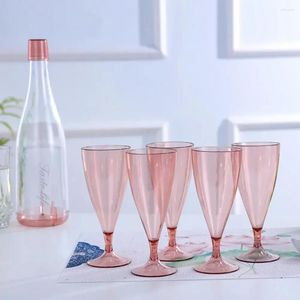 Tumblers 5st Portable Travel Wine Glass Set Creative Plastic Beer Drink Juice Cup Champagne Glass Cocktail Goblet With Storage Box