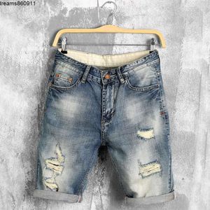 Brand Designer Summer Denim Shorts Male Jeans Men Jean Bermuda Skate Board Harem Mens Jogger Ankle Ripped Wave