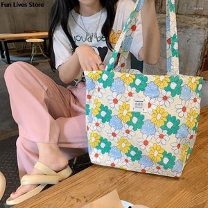 Bag Girls Flower Shoulder Retro Floral Shopping Bags Vintage Canvas Handbags Women Casual Totes Bolsa Design Cloth Pouch Fashion