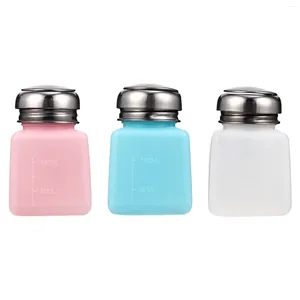 Nail Gel 3 Pcs Remover Bottle Glass Containers For Liquids Vending Machine Cleansing