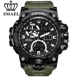 Orologi sportivi di marca SMAEL per uomo Orologio digitale SHOCK LED Orologio digitale da uomo Orologio da polso Uomo 1545C Orologi da uomo grandi Milita245B