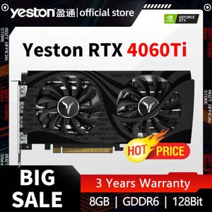 Yeston GeForce RTX 4060TI-8G D6 8GB 128bit GDDR6 RTX 4060 TI Grafikkortsspel GPU Placa de Video