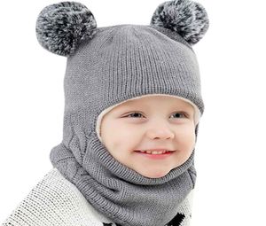 Dzieci Designer Hats Kids Winter Hats Uszy Dziewczęce chłopcy Dzieci ciepłe czapki Zestaw Zestaw Baby Bonnet Knore Cute Hat for Girl3213709