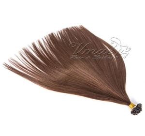 Vmae Pre Bonded Keratin Pure Color 613 Black Brown Double Doung Fusion 1G Strand Brazilian Double Double Straight Virgin Flat Tip H9573926