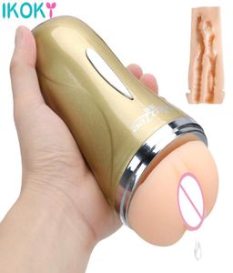 Silicone Artificial Vagina Real Pussy Sucking Male Masturbator Vibrator Penis Realistic Anus Sex Masterbation for Men X03206635079
