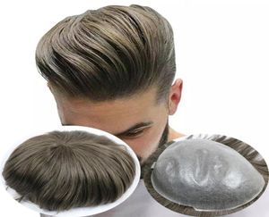 Men039s peruca transparente pu peruca masculina men039s peças de cabelo unidade sistema de substituição de cabelo cor marrom peruca de 8x10 polegadas para men16702347855111