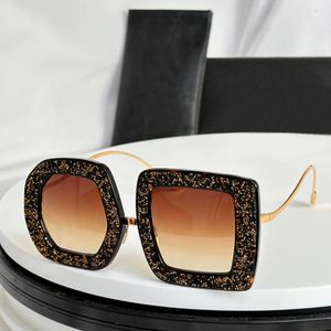 Óculos de sol quadrados redondos, glitter dourado, preto, marrom, sombreado, feminino, verão, sunnies, óculos de sol, óculos occhiali da sole uv400