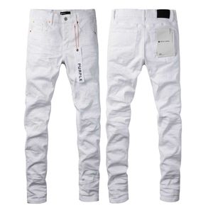 Herr jeans lila varumärke amerikanska high street vita jeans 9024