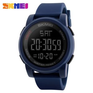 SKMEI Business Simple Watch Men PU Strap Multifunction LED Display Watches 5Bar Waterproof Digital Watch reloj hombre Shippin249C