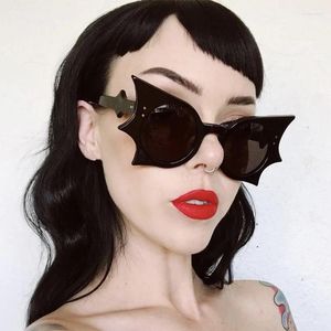 Sonnenbrille Marke Design Punk Bat Frauen Für Männer Trend Halloween Sonnenbrille Vintage Luxus Übergroßen Party Lustige Brillen UV400