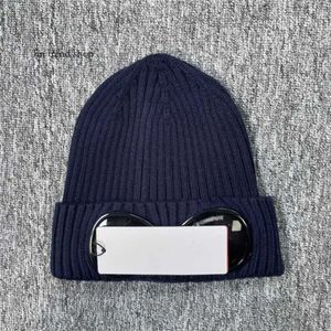 CP Två linsglasögonglasögon Beanies Män stickade hattar Skull Caps Outdoor Women Uniesex Winter Beanie Black Grey Bonnet Gorros Company 2 951