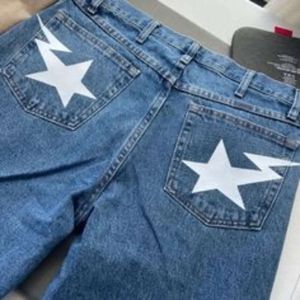 Men's Jeans Y2k Mens Harajuku Hip Hop Star Graphics Print Oversized Baggy Denim Pants Punk Rock Gothic Wide Trousers Streetwear 230509 Winter01 392