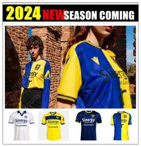 2023 Hellas Verona fchrustic mens 축구 유니폼 Henry Verdi Lasagna Tameze Doig 120 주년 축구 셔츠 짧은 슬리브 유니폼 캘리오