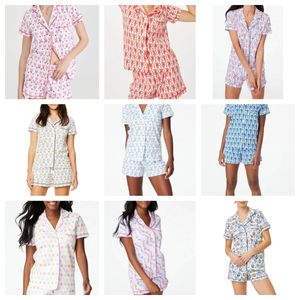 Niedlicher Damen-Pyjama mit Roller-Kaninchen, Y2K-Affe, vorgefertigter Druck, 2-teiliges Pyjama-Set, kurzärmeliges Hemd, Pyjama-Shorts, Freizeitkleidung ju8
