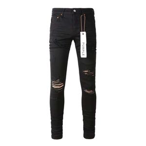 Lila jeans designer mens jeans mens retro lapptäcke blossade byxor vilda staplade rippade långa byxor raka y2k baggy tvättade blekna för män vinter01 615