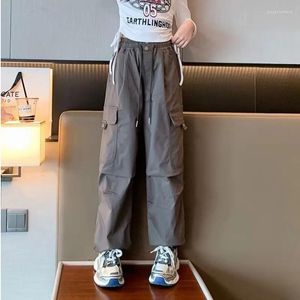 Hosen Frühling Herbst Mädchen Cargo Hosen kinder Jogginghose Mode Kinder Kleidung Casual Koreanische Dünne Taschen Streetwear