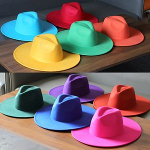 Womens fedora hat 95cm Jazz Fashion bow Peach heart Big brim Mens Peaked cap sombrero hombre 240311