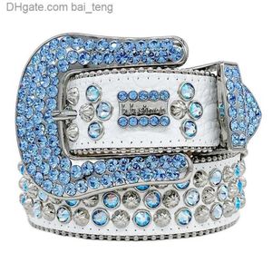 Designer Bb Simon Belts for Men Women Shiny diamond belt Black on Black Blue white multicolour with bling rhinestones as gift bait237V