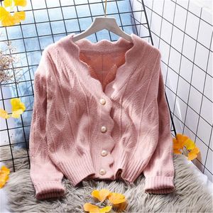 Women's Knits Female Knitted Solid Cardigan Shirts Lady Knitting Jumper Tops Jacket 2024 Women Autumn Winter Sweet Sweater Pullovers