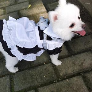 Dog Apparel Black And White Lolita Maid Dress Pet Birthday Po Clothes Customization