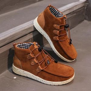 Multi 483 Color Shoes Casual Platform Comfort Women Suede Walla Moccasins High Top Sneakers Lace Up Warm Flat Walking