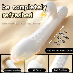 Teleskop-Perlenvibrator, weibliche Produkte für Erwachsene, Schubpistole, Saugdildo, G-Punkt, Klitoris, Sexspielzeug, Frau, Sexshops 240312