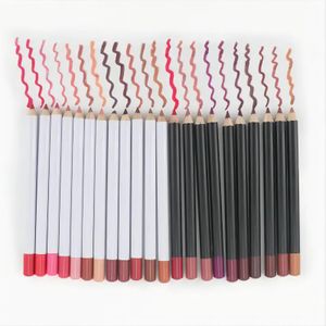 Privatetikett Läppfoder Partihandel Kosmetik Makeup Vattentät Brown Creamy Pencil Custom Lip Liner Red Brown Pen 30 st/Lot 240315