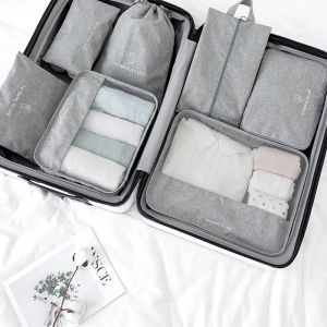 Taschen Neue Reise -Set 7PCS/Set Reisetasche Organizer Gepäckkoffer Packungswürfel 2023 Schuhkleidung Aufbewahrungstaschen für Reisebetaschen Kit Kit