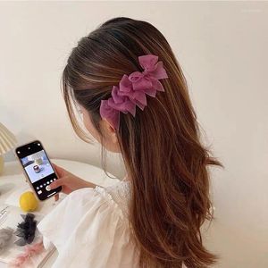 Hair Accessories Korean Style Clip With Butterfly Bow And Black Lace Elegant Cute Head Accessory For Girls