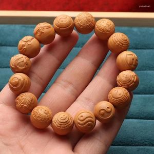 Strand Monkey Head Walnut Hand Carved Four Elephant Gossip Bracelet Stone Carving Handheld