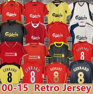 McMANAMAN Fußballtrikots, Retro-Top-Thai-Qualität, Gerrard TORRES DALGLISH Fußballtrikots, FOWLER Barnes Rush 09 10 11 12 14 15 2001 2002 2004 2 005 2011 2012 2015 01 02 04 05