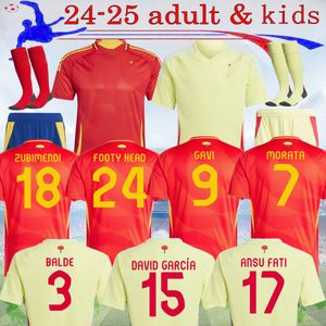 2024スペインサッカージャージPedri Ansu Fati Rodrigo Gavi Gavi Merino Sergio M.Asensio Ferran C.Soler 24 25 Men Kids Hermoso Redondo Caldentey Football Shird 16-4XL