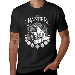 Мужские топы на бретелях серии RPG Class: Ranger - белая футболка с приколами, одежда в стиле хиппи больших размеров, мужские винтажные футболки