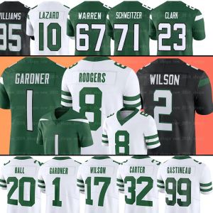 Aaron Rodgers Nya fotbollsjet Jersey Sauce Gardner Garrett Wilson Zach Wilson Breece Hall Quincy Williams Quinnen Williams Allen Lazard Dalvin Cook