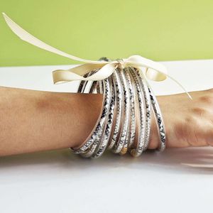 Förtjockad 10 lager transparent slanglangeopardtryck kvinnors band armband, jerry armband armband